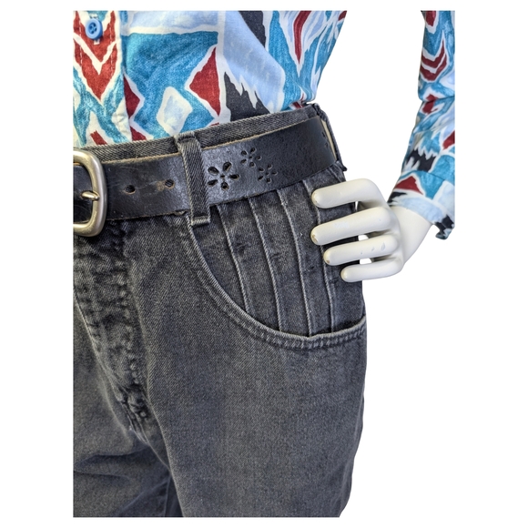 Vintage Denver Hayes Western High Rise Black Jeans | Made in Canada | 27" Waist - Picture 3 of 10